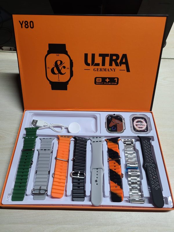 Y80 Ultra Smartwatch With 8 Strap - Image 3